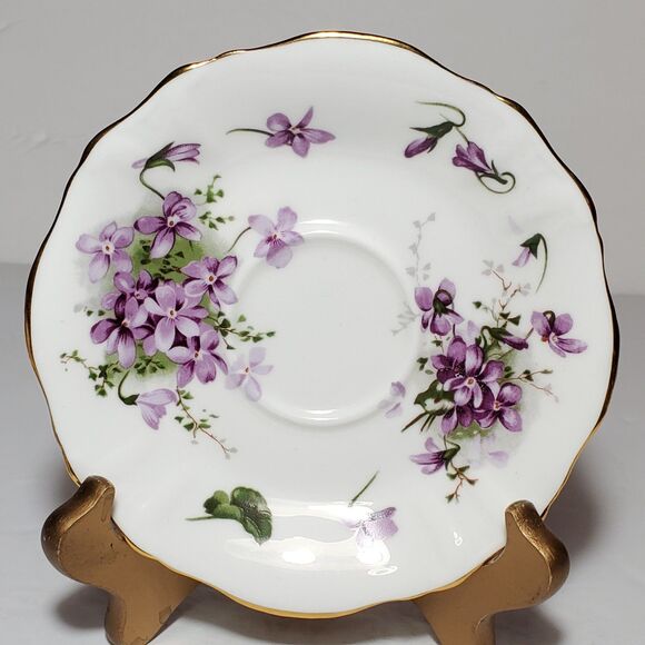 Hammersley Teacup and Saucer Victorian Violets Purple Vintage - Picture 5 of 8